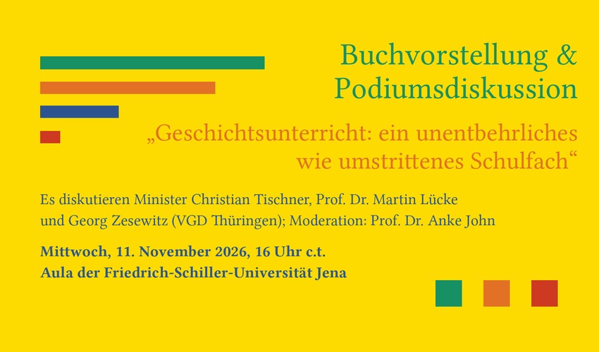 11.11.2026: Buchvorstellung und Podiumsdiskussion an der Universität Jena